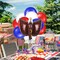 63Pcs Patriotic Balloons Set 3D Giant Eagle Foil Balloon 4th of July Red Blue White Latex Balloons with Ribbon for Independence Day Veterans Day Decor